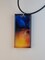 Handmade Red, Yellow, and Blue Rectangle Pendant Necklace or Keychain product 1